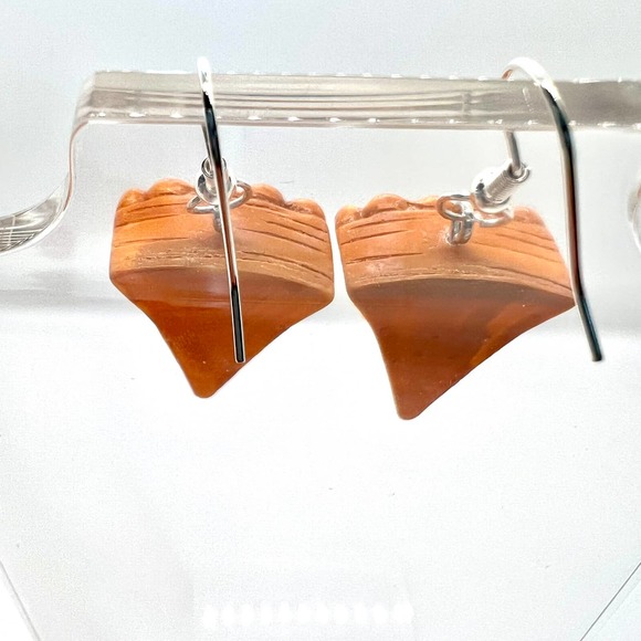 Pie Earrings - Fruit Earrings - Orange Pie - Bakery Earrings - Gifts For Bakers - Picture 4 of 10